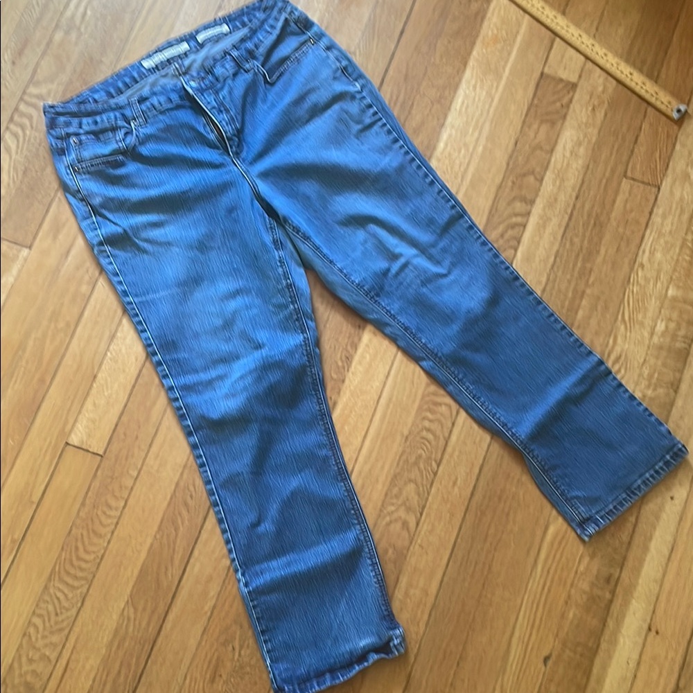 Women's Lexington Straight Jones NY Worn Vintage Blue Jeans 32/28